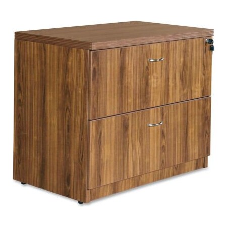 Lorell Lorell Lateral File Cabinet - 35.5" x 22" x 30" - Walnut - Chateau Series 34313